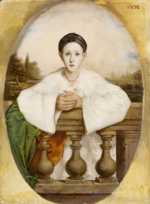 哑剧演员让-巴蒂斯特·德布鲁的肖像，称为巴蒂斯特（1796-1846）
