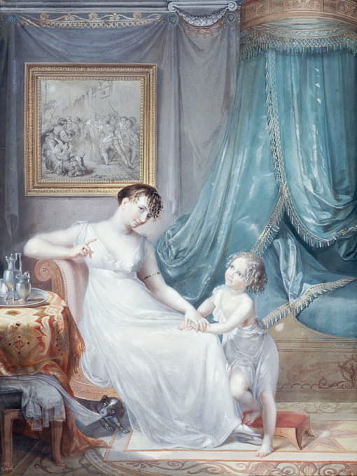 玛丽·亚历山大·文森特夫人及其儿子安德烈的肖像画