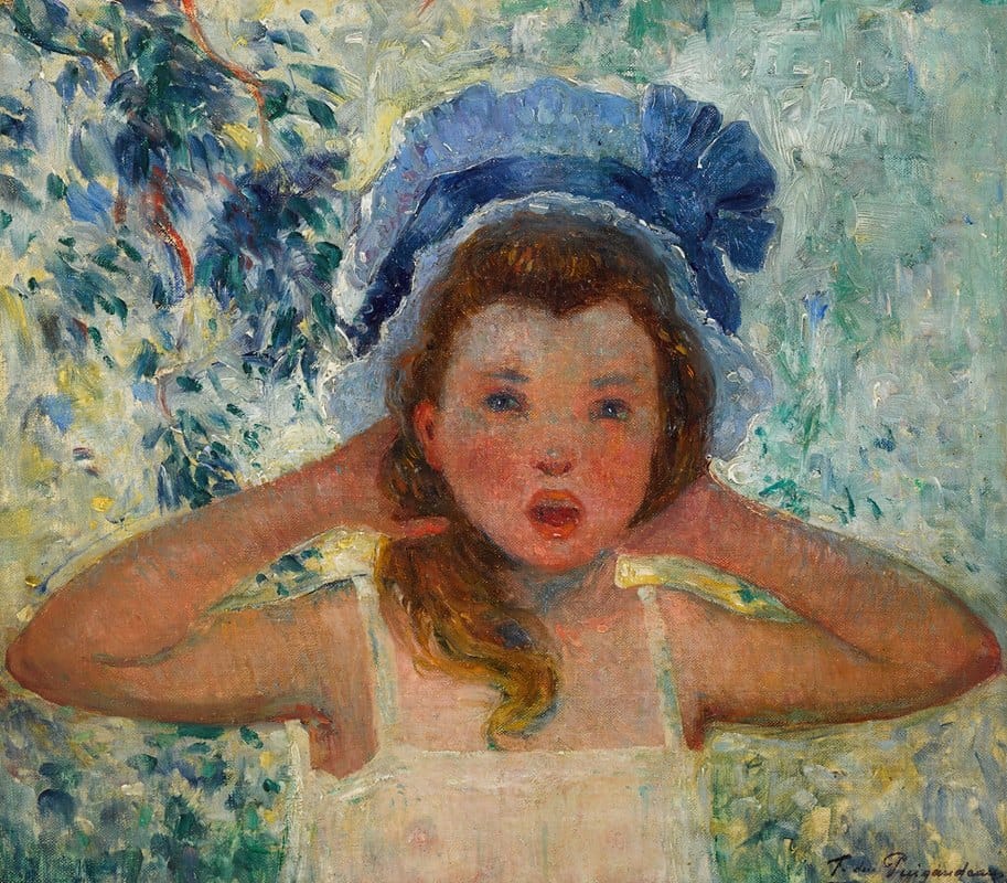 Ferdinand du Puigaudeau - Fille de l’artiste au bonnet bleu