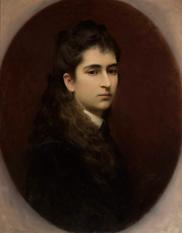 Leopold Horowitz - Portrait of a girl with loose hair