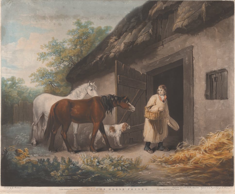 George Morland - The Horse Feeder