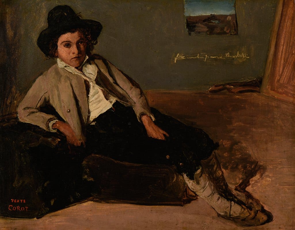 Jean-Baptiste-Camille Corot - Jeune italien assis