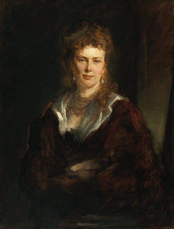 Franz von Lenbach - Portrait of Countess Elisabeth Sayn-Wittgenstein-Sayn, (1845–1883)