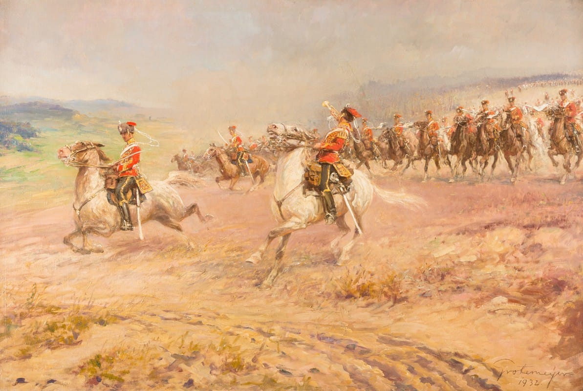 Fritz Grotemeyer - Attack of the Prussian Leib-Garde-Husaren regiment