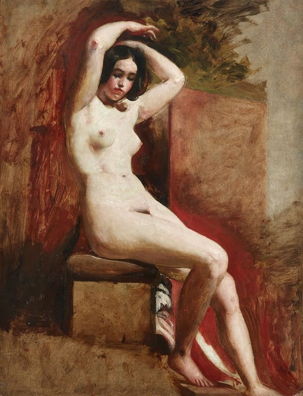 William Etty - Seated Academic Nude