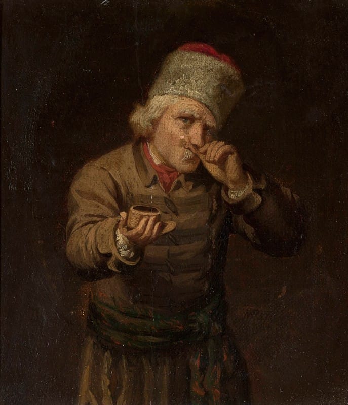 Antoni Piotrowski - Peasant taking a pinch of snuff