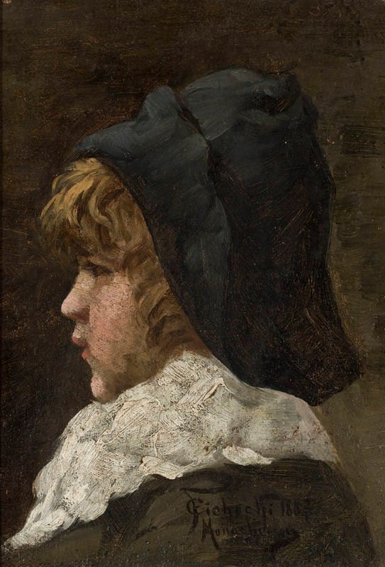 Feliks Cichocki - Portrait of a boy in a hat