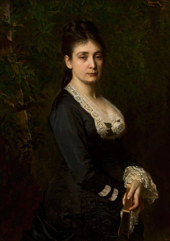 Leopold Horowitz - Portrait of Mina Fajans (1841–1933)