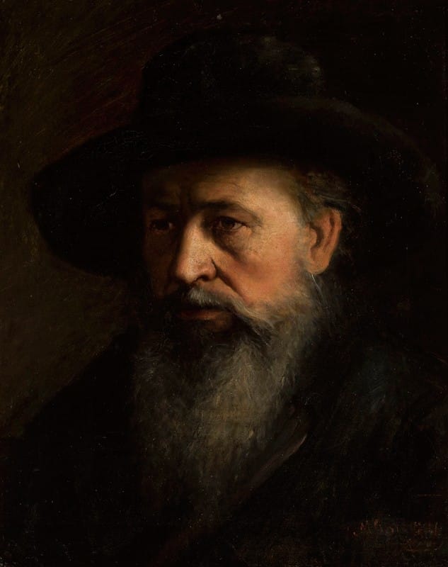 Maurycy Gottlieb - Portrait of a rabbi