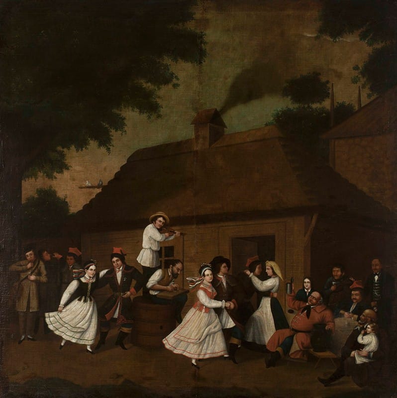 Michał Stachowicz - Dancing in front of the village inn