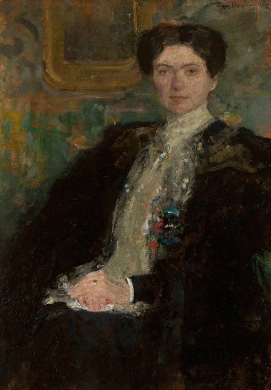 Olga Boznanska - Portrait of Zofia Kirkor-Kiedroń née Grabska (1872–1952)