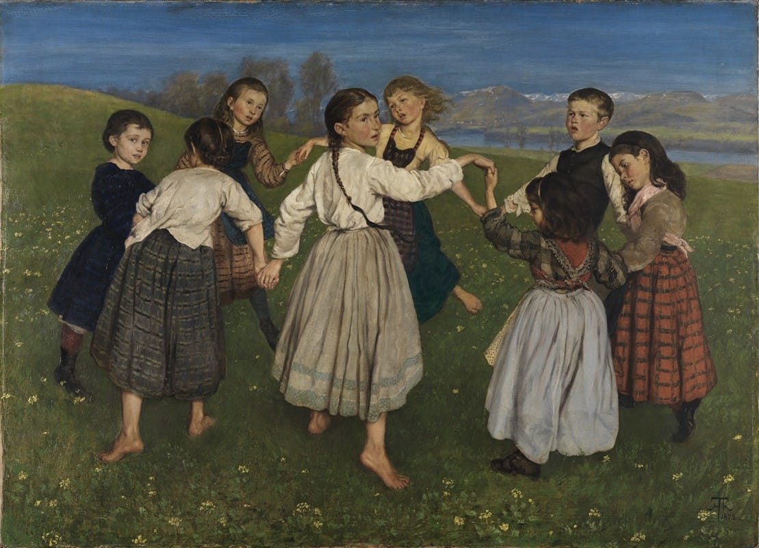 Hans Thoma - Children dancing in a Ring