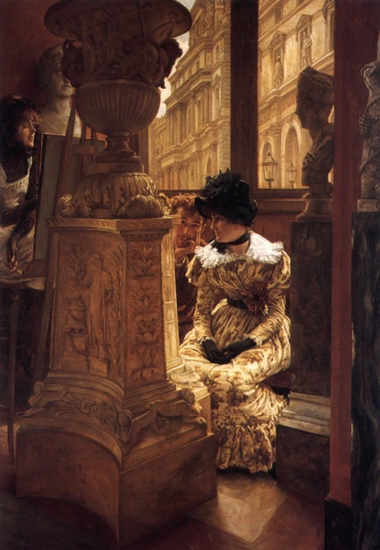 James Tissot - En el Louvre (L’Esthetique)