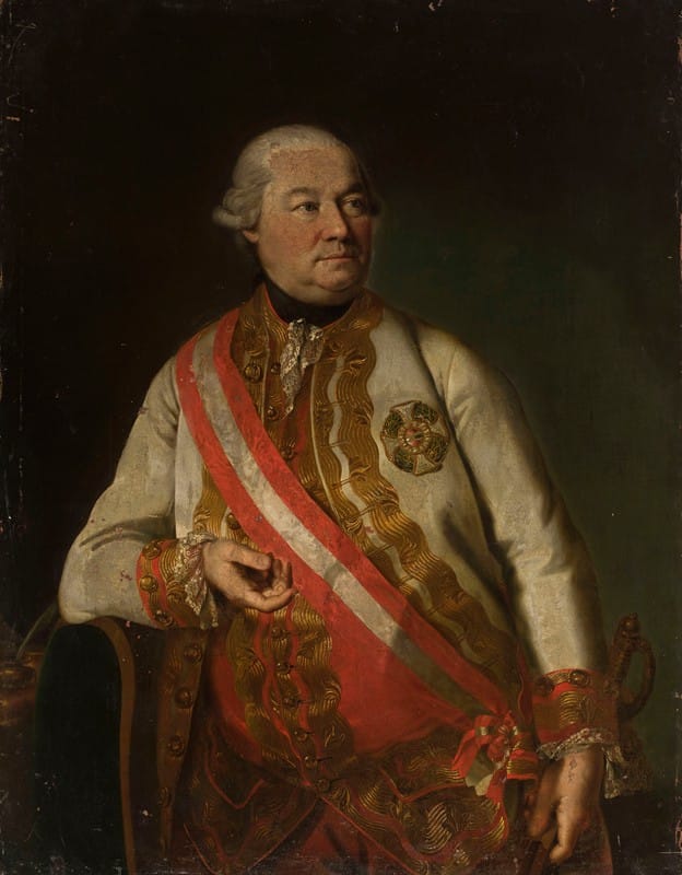 Georg Weikert - Portrait of count Andreas Hadik von Futak (1710–1790) with the star of the Military Order of Maria Theresa on his breast