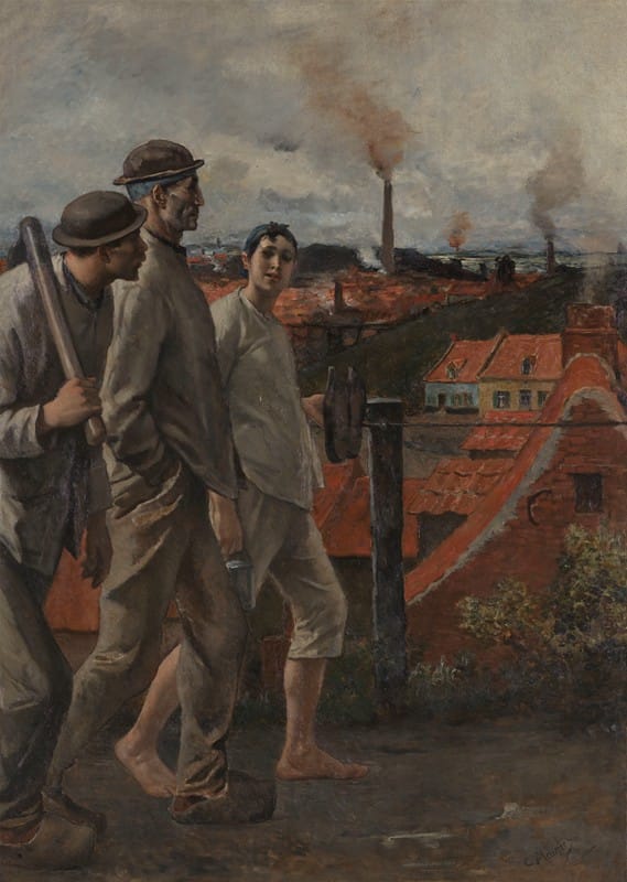 Constantin Meunier - Return of the Miners