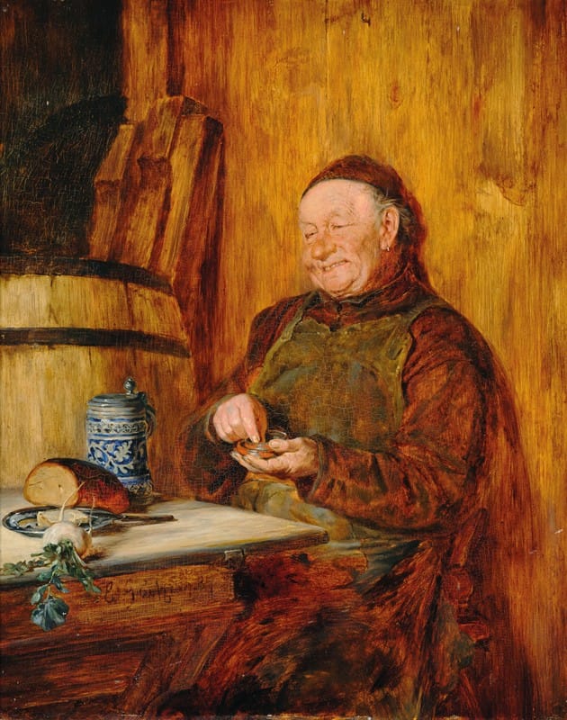 Eduard von Grützner - Stillvergnügt (A Monk with a Tobacco Box)
