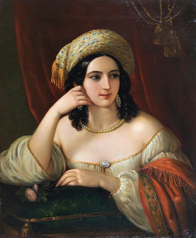Natale Schiavoni - Portrait of an Oriental Woman