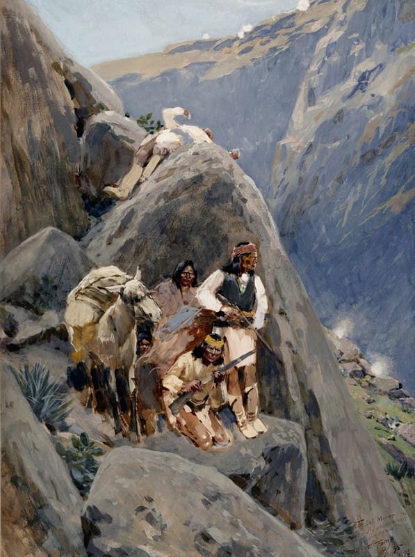 Henry Farny - Apache Indians in the Mountains