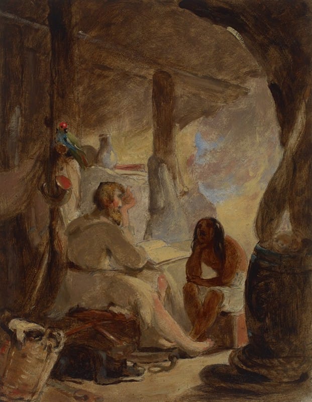 Thomas Sully - Robinson Crusoe and Friday in the Cave