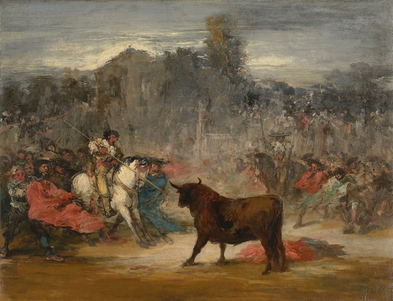 Eugenio Lucas Velázquez - Varilargueros acosando al Toro