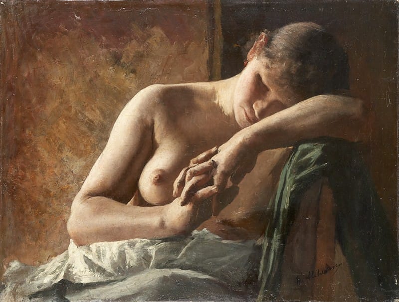 Wilhelm Altheim - Model study of a sleeping girl