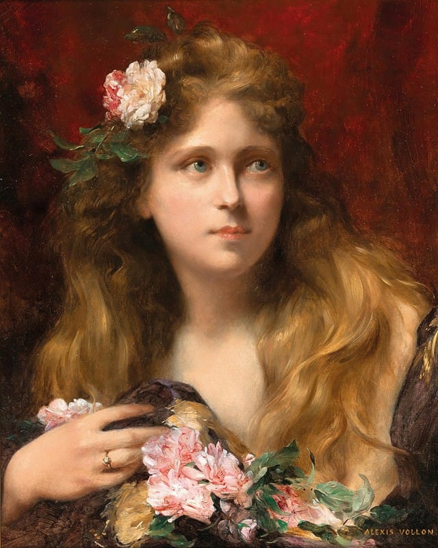 Alexis Vollon - Young woman with roses