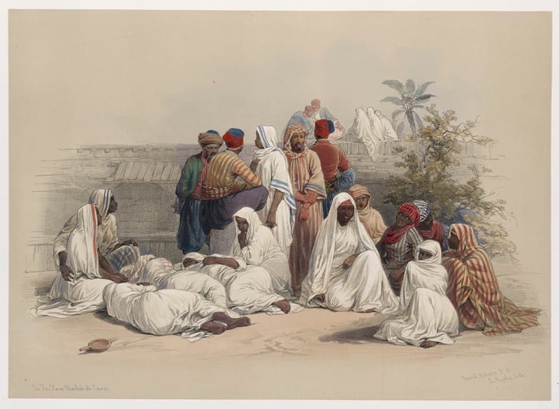 David Roberts - In the slave market at Cairo.
