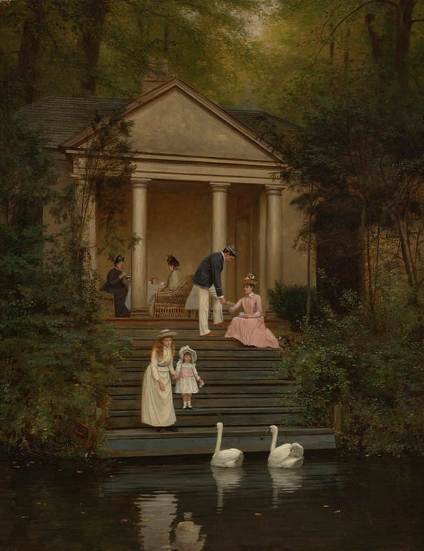 Edith Hayllar - Feeding the swans
