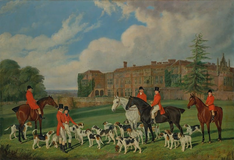 Edmund Havell - A Meet of Sir John Cope’s Hounds at Bramshill, Hampshire