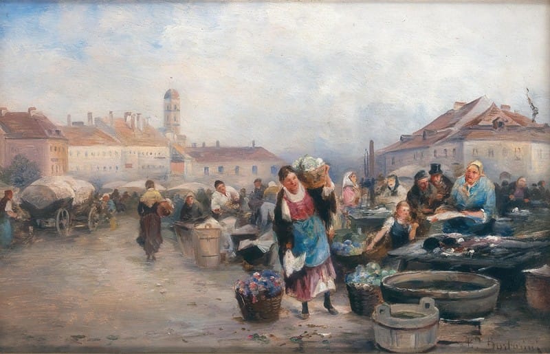 Emil Barbarini - A Market on Freyung