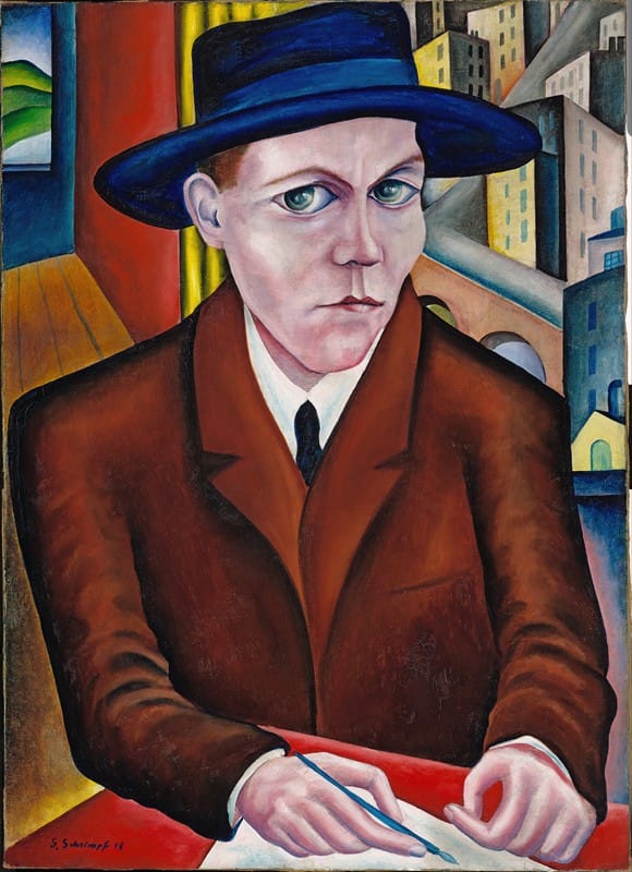 Georg Schrimpf - Portrait of Oskar Maria Graf