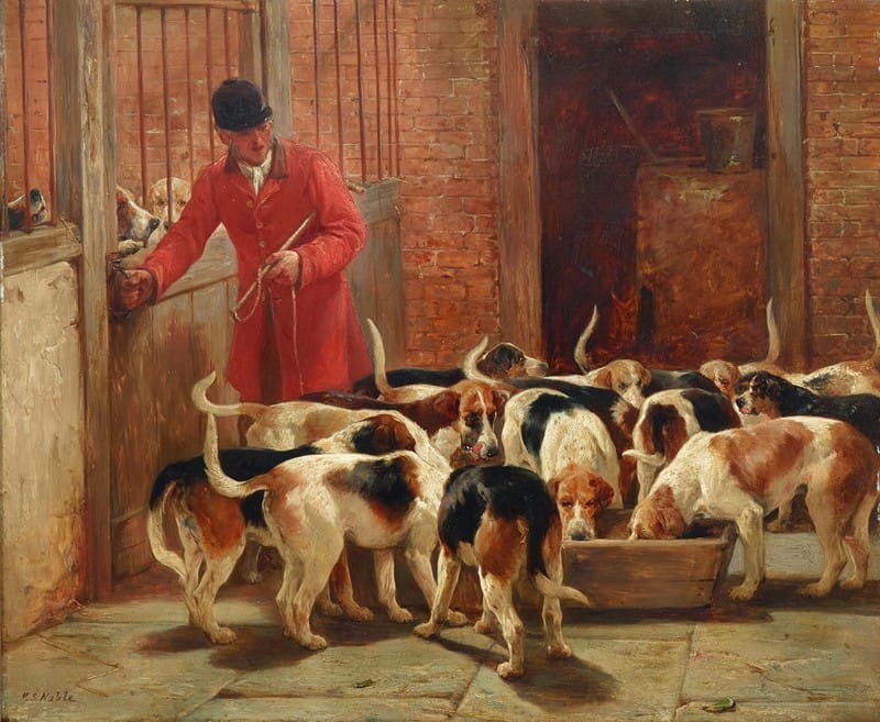 John Sargeant Noble - Beagles before the Hunt
