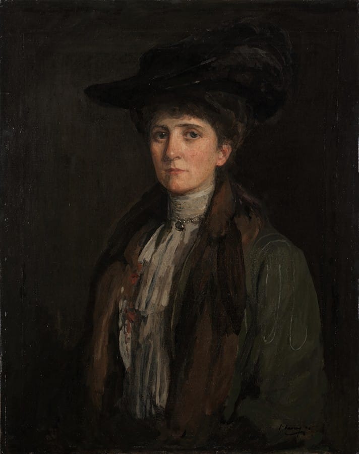Sir John Lavery - A Lady in Brown (thought to be Margaret Edith Bannatyne Cobb)