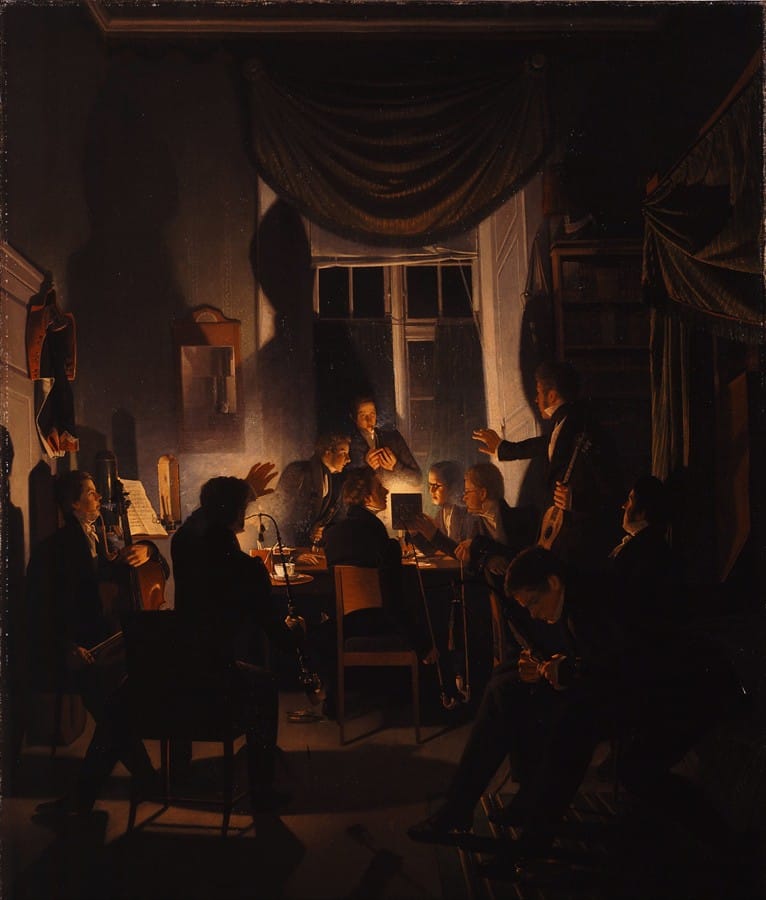 Wilhelm Bendz - A Smoking Party