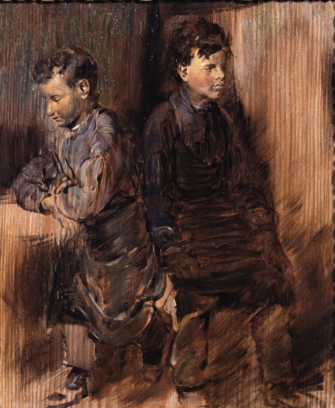 Wilhelm Busch - Two young shoemaker