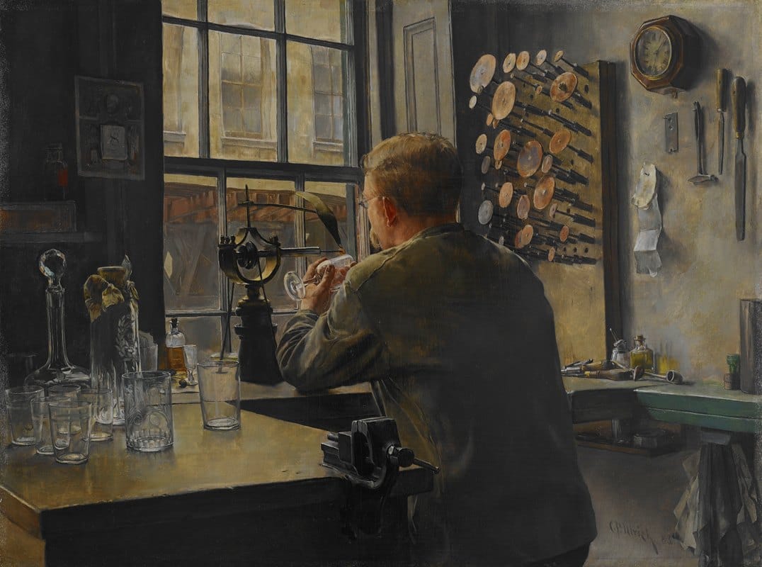 Charles Frederic Ulrich - The Glass Engraver 