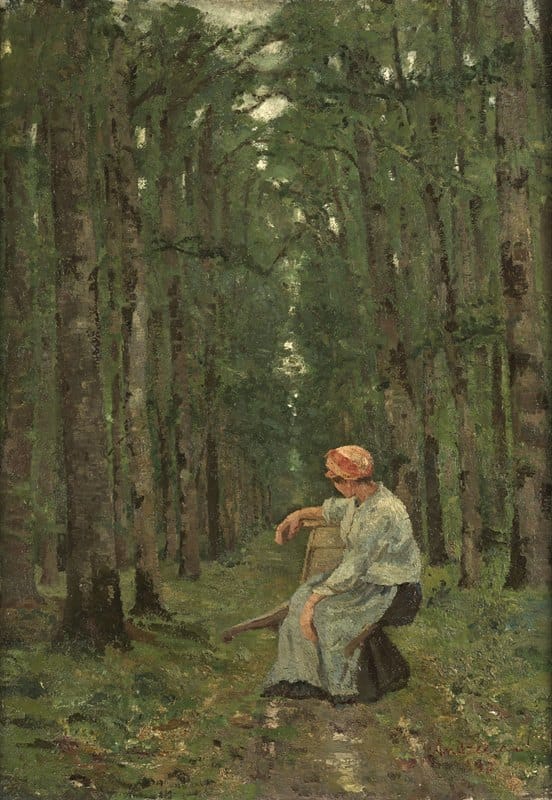 Ion Andreescu - Woman in the forest
