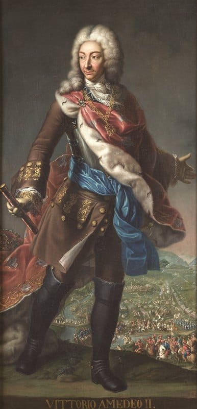 Anonymous - Vittorio Amedeo II con la battaglia di Torino