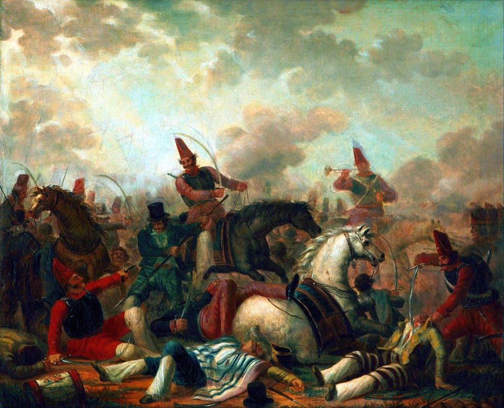Carlos Morel - Combate de caballería en la época de Rosas