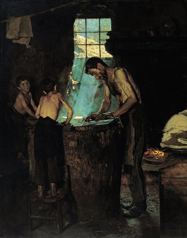Peder Severin Krøyer - Hatters in an Italian village