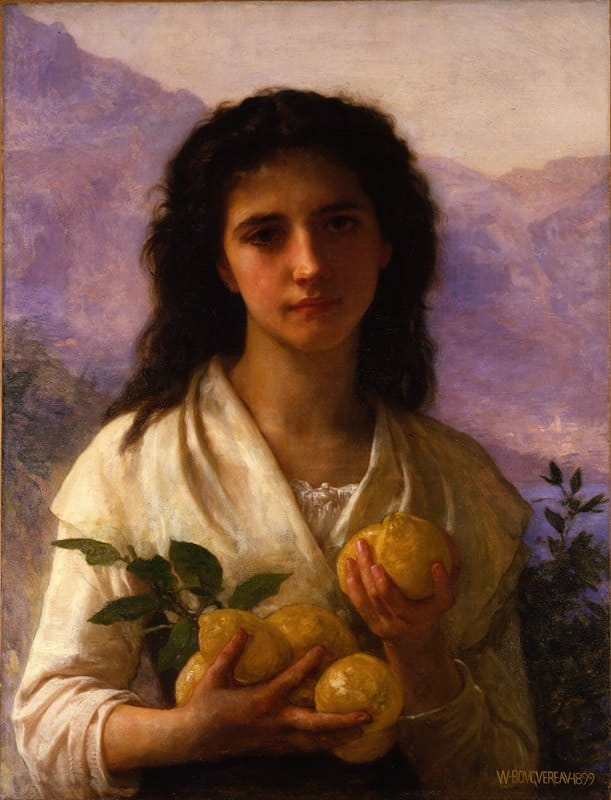 William Bouguereau - Girl Holding Lemons