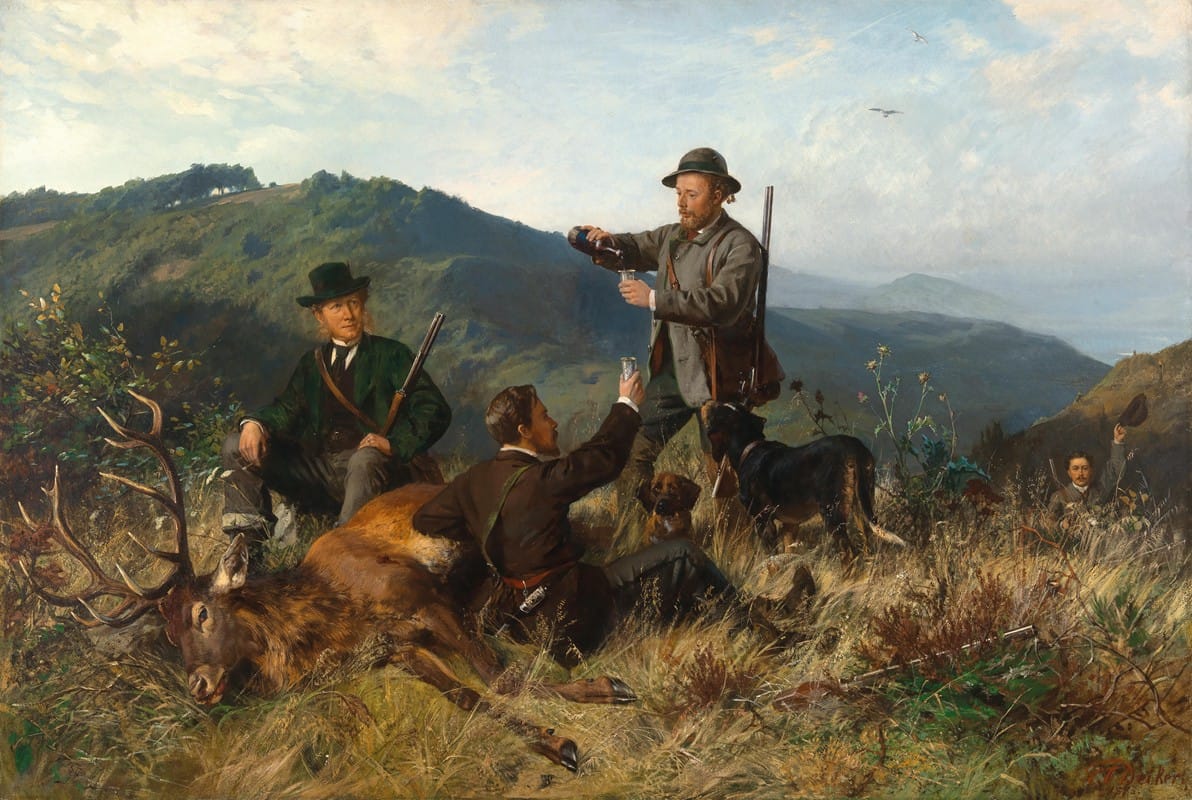 Carl Friedrich Deiker - A Successful Hunt