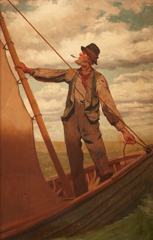 John George Brown - Hoisting the Sail