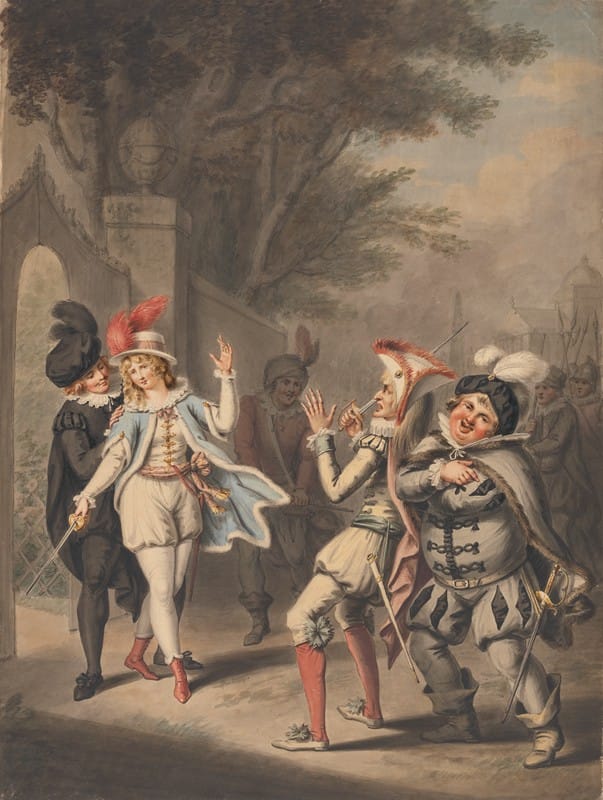 Henry William Bunbury - The Duel; ‘Twelfth Night,’ Act III, Scene IV