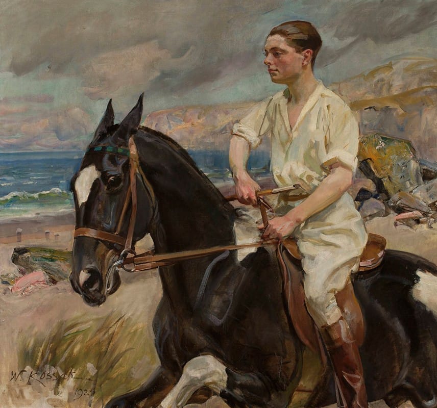 Wojciech Kossak - Portrait of Herthier de Boislambert on horseback