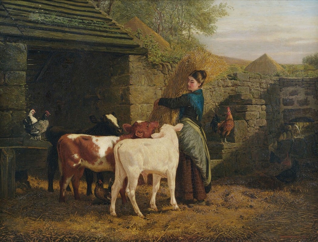 Henry Hetherington Emmerson - Peasant woman with three calves