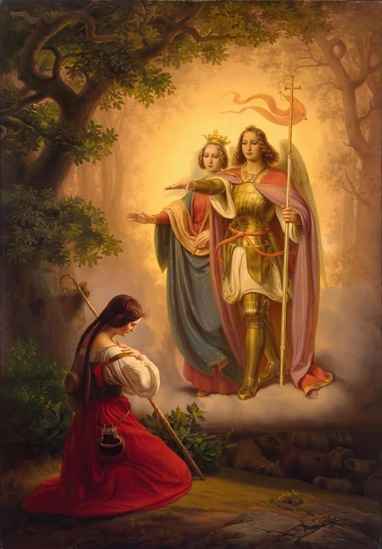 Hermann Stilke - Appearance of Saints Catherine and Michael to Joan of Arc
