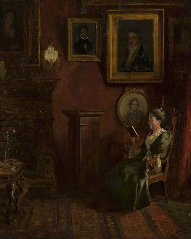 Felix Possart - Portrait of a woman in an armchair