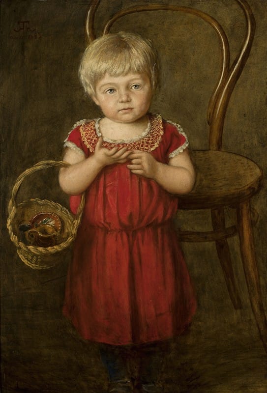 Hans Thoma - Portrait of Ela with a basket