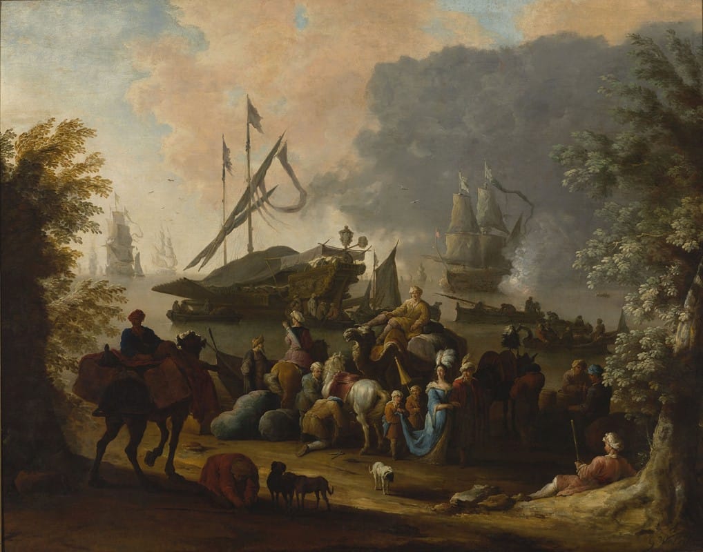 Hendrik van Minderhout - Scene in an Eastern port